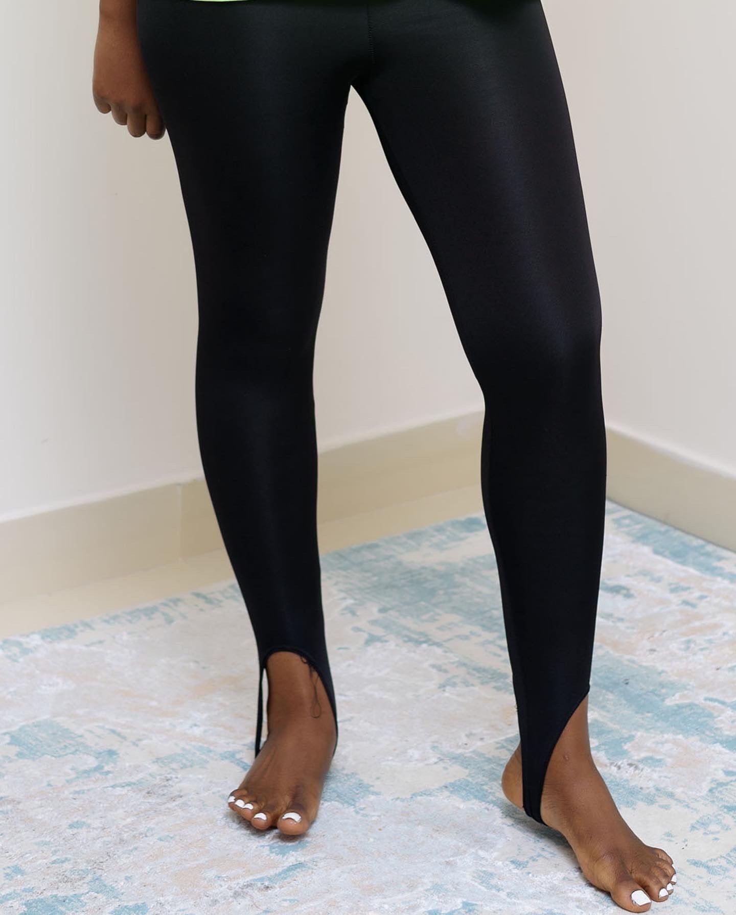 Black Stirrup Leggings Comfortable and stylish leggings with foot straps