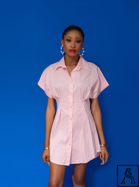 Pink Shirt Dress Elegant and stylish pink shirt dress