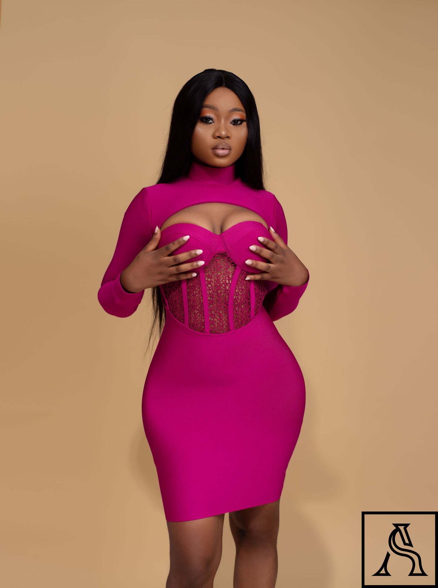 Elegant Pink Bodycon Dress Chic and Sleek Pink Dress for Special Occasions