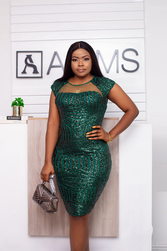 Green Sequin Dress Stylish and Elegant Evening Wear