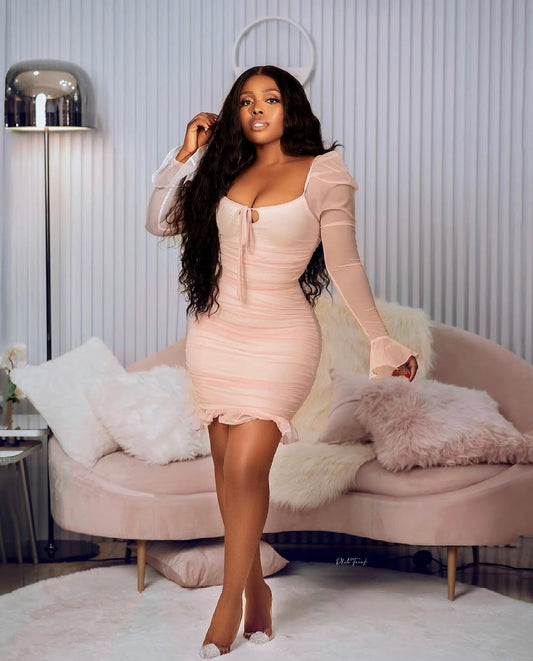 Elegant Pink Bodycon Dress Perfect for parties and special occasions