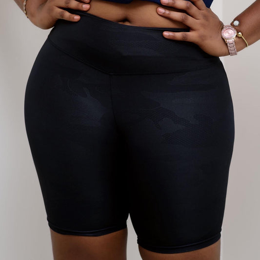 High-Waisted Black Cycling Shorts Comfortable and stylish workout wear