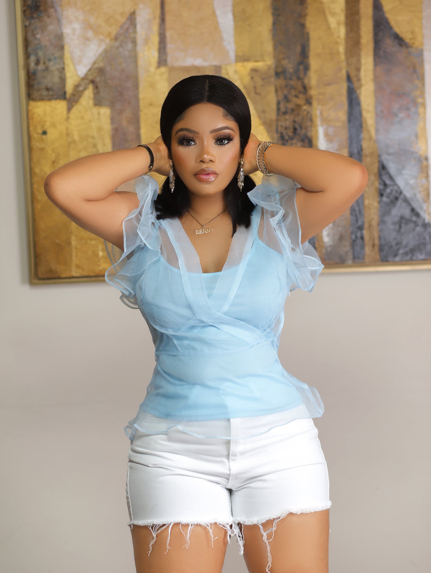 Fav Blue Stylish and Elegant Summer Top
