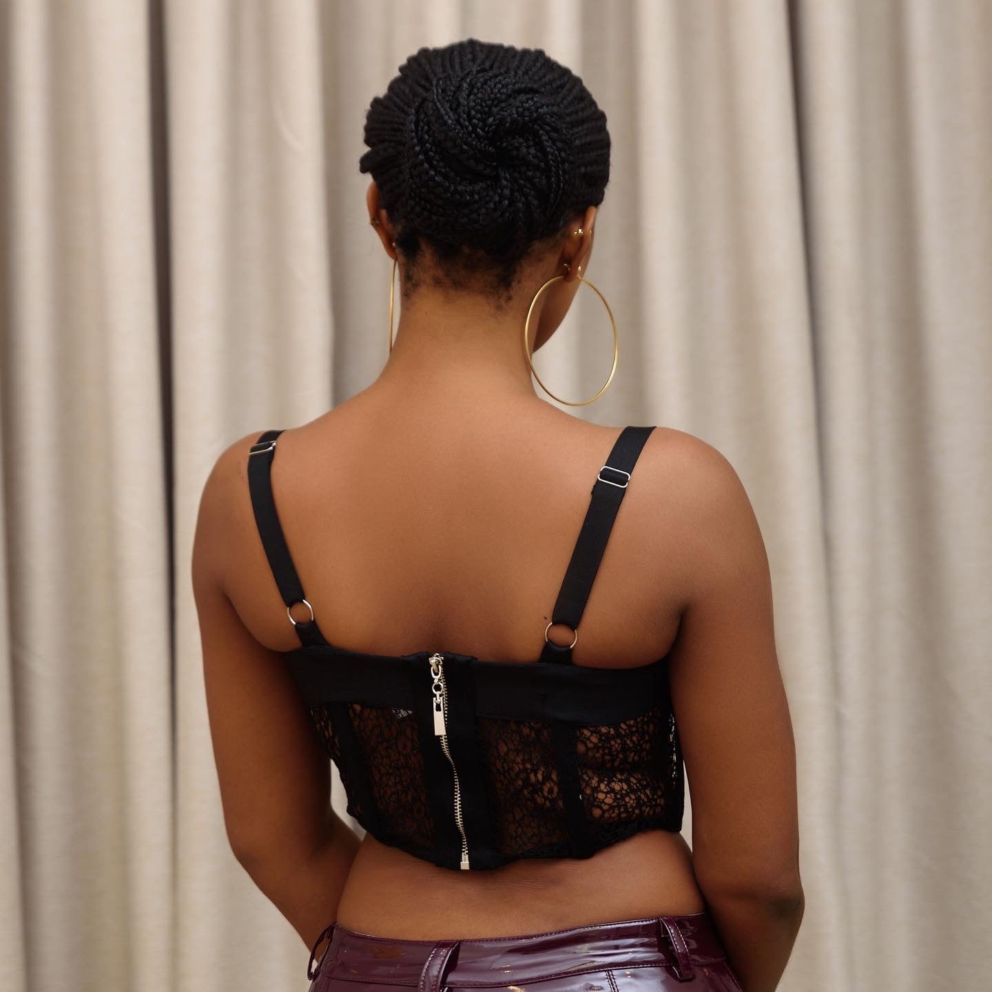 Black Lace Corset Top Elegant and Stylish Women's Wear