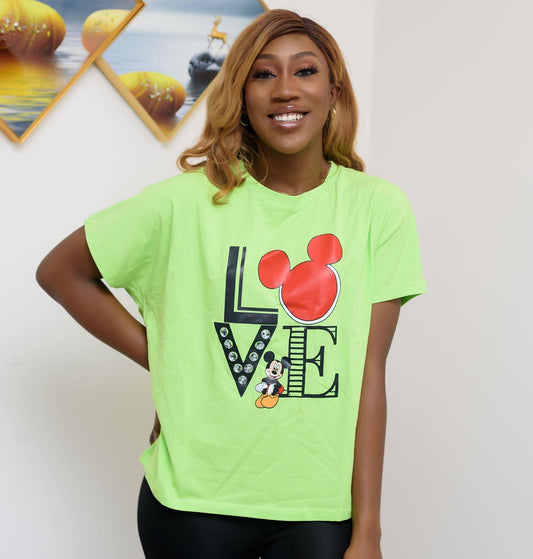 Mickey Love T-Shirt Comfortable and stylish graphic T-shirt