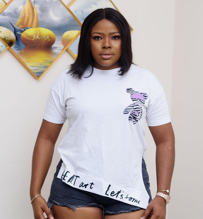 Trendy White Casual T-Shirt Comfortable and stylish white T-shirt