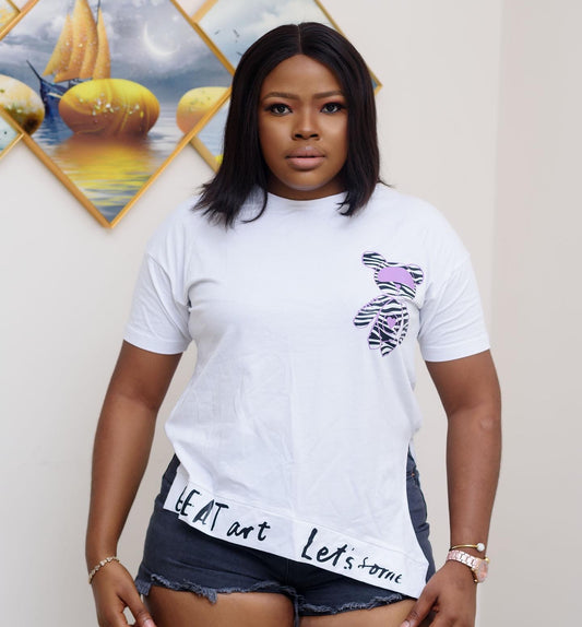 Trendy White Casual T-Shirt Comfortable and stylish white T-shirt