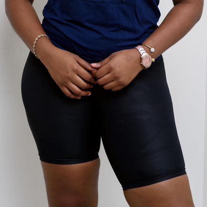 High-Waisted Black Cycling Shorts Comfortable and stylish workout wear