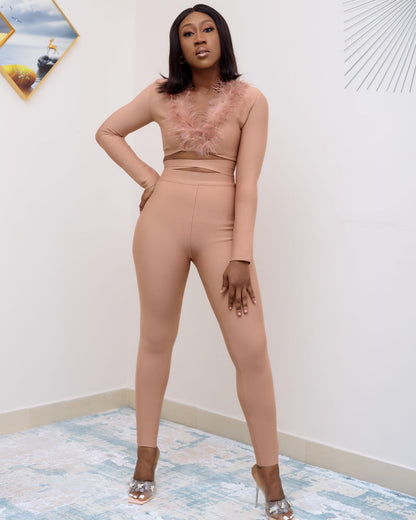 Stylish Brown Matching Set Elegant and comfortable set