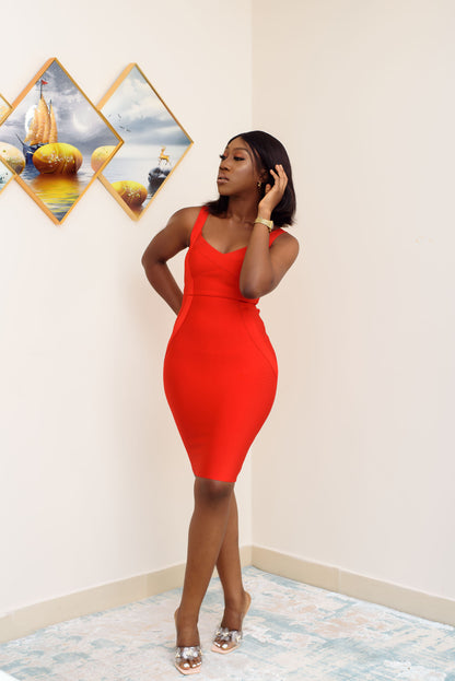 Redivous  Elegant and stylish red dress