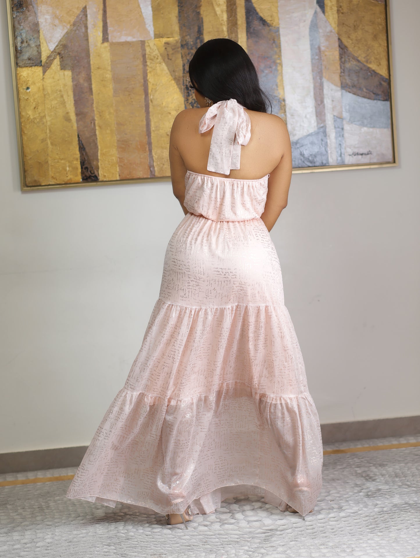 Elegant Pink Maxi Dress Perfect for Formal and Casual Occasions