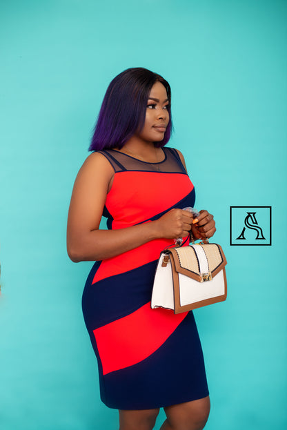 Defnece Stylish and vibrant sleeveless dress
