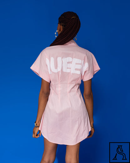 Pink Shirt Dress Elegant and stylish pink shirt dress